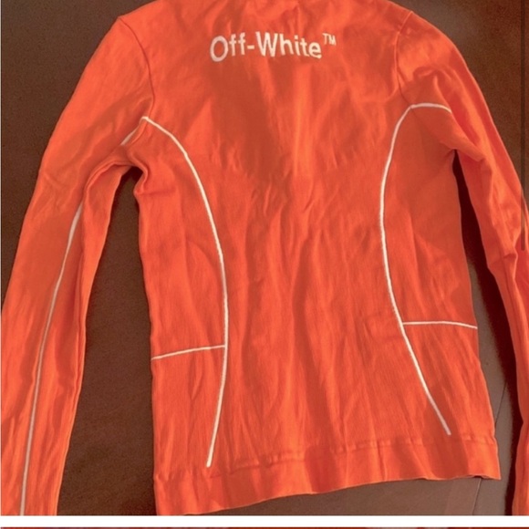 Off-White Vibrant Orange Long Sleeve Top - Picture 5 of 5
